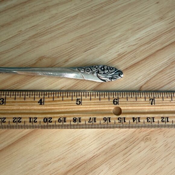 Oneida Community Silverplate Teaspoons Set Of 4 Floral Pattern 6-1/4" 1950s - Picture 8 of 8